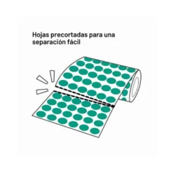 Gomets Apli smile color verde 20mm