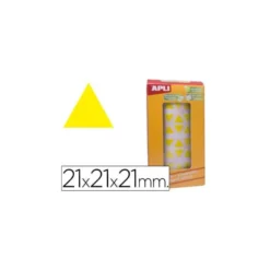 Gomets Apli triangulares color Amarillo 21x21x21mm