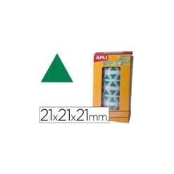 Gomets Apli triangulares color Verde 21x21x21mm
