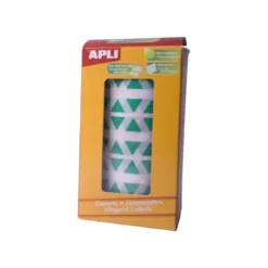 Gomets Apli triangulares color Verde 21x21x21mm