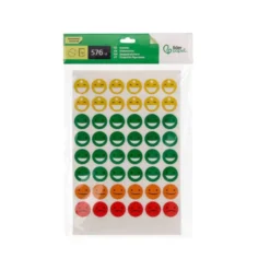 GOMETS ESCOLAR LIDERPAPEL CARAS BOLSA DE 12 HOJAS 48 CARAS POR HOJA SURTIDOS