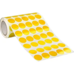 GOMETS LIDERPAPEL AUTOADHESIVO S CIRCULOS 20 MM AMARILLO ROLLO DE 2000 UNIDADES EN CAJA DE CARTON