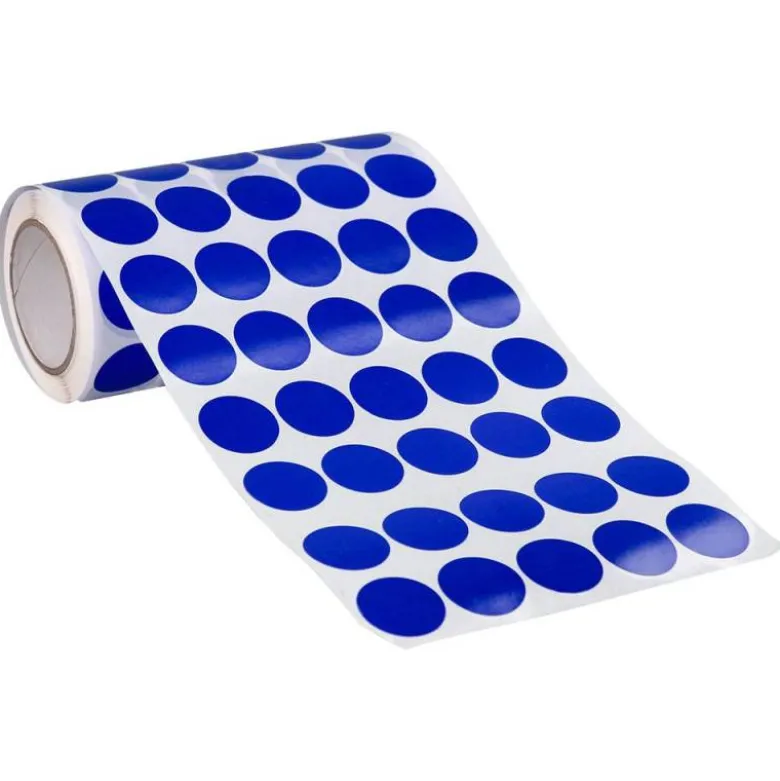 GOMETS LIDERPAPEL AUTOADHESIVO S CIRCULOS 20 MM AZUL ROLLO DE 2000 UNIDADES EN CAJA DE CARTON