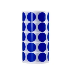 GOMETS LIDERPAPEL AUTOADHESIVO S CIRCULOS 20 MM AZUL ROLLO DE 2000 UNIDADES EN CAJA DE CARTON