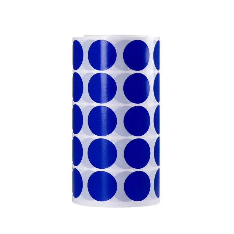GOMETS LIDERPAPEL AUTOADHESIVO S CIRCULOS 20 MM AZUL ROLLO DE 2000 UNIDADES EN CAJA DE CARTON