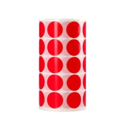 GOMETS LIDERPAPEL AUTOADHESIVO S CIRCULOS 20 MM ROJO ROLLO DE 2000 UNIDADES EN CAJA DE CARTON