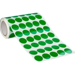 GOMETS LIDERPAPEL AUTOADHESIVO S CIRCULOS 20 MM VERDE ROLLO DE 2000 UNIDADES EN CAJA DE CARTON