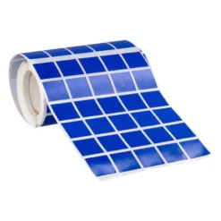 GOMETS LIDERPAPEL AUTOADHESIVO S CUADRADO 20X20 MM AZUL ROLLO DE 2000 UNIDADES EN CAJA DE CARTON