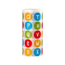 GOMETS LIDERPAPEL AUTOADHESIVO S REDONDO ABECEDARIO 20 MM COLORES SURTIDOS ROLLO DE 1000 UNIDADES EN CAJA DE CARTON