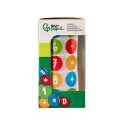 GOMETS LIDERPAPEL AUTOADHESIVO S REDONDO NUMEROS 20 MM COLORES SURTIDOS ROLLO DE 1000 UNIDADES EN CAJA DE CARTON