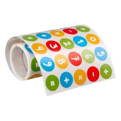 GOMETS LIDERPAPEL AUTOADHESIVO S REDONDO NUMEROS 20 MM COLORES SURTIDOS ROLLO DE 1000 UNIDADES EN CAJA DE CARTON
