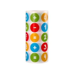 GOMETS LIDERPAPEL AUTOADHESIVO S REDONDO NUMEROS 20 MM COLORES SURTIDOS ROLLO DE 1000 UNIDADES EN CAJA DE CARTON