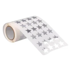 GOMETS LIDERPAPEL AUTOADHESIVO S ESTRELLAS PLATEADAS 20 MM 1500 UNIDADES EN CAJA DE CARTON