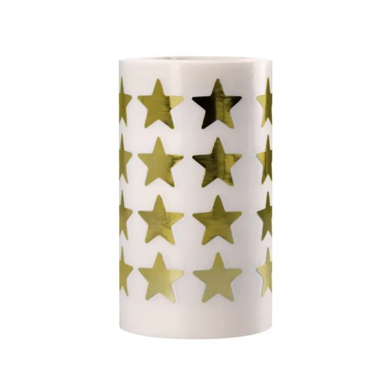 GOMETS LIDERPAPEL AUTOADHESIVO S ESTRELLAS DORADAS 20 MM 1500 UNIDADES EN CAJA DE CARTON
