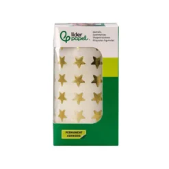 GOMETS LIDERPAPEL AUTOADHESIVO S ESTRELLAS DORADAS SURTIDAS 2500 UNIDADES EN CAJA DE CARTON