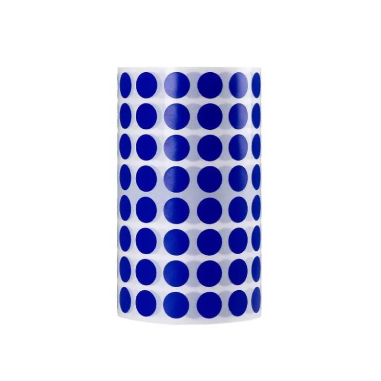 GOMETS LIDERPAPEL AUTOADHESIVO S CIRCULOS 10,5 MM AZUL ROLLO DE 6000 UNIDADES EN CAJA DE CARTON