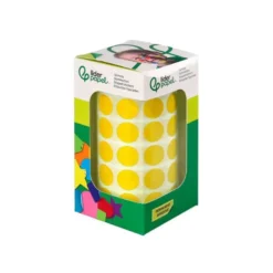 GOMETS LIDERPAPEL AUTOADHESIVO S CIRCULOS 15 MM AMARILLO ROLLO DE 2500 UNIDADES EN CAJA DE CARTON