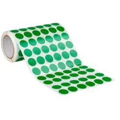 GOMETS LIDERPAPEL AUTOADHESIVO S CIRCULOS 15 MM VERDE ROLLO DE 2500 UNIDADES EN CAJA DE CARTON