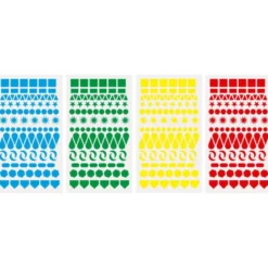 GOMETS LIDERPAPEL FIGURAS SURTIDAS BOLSA DE 20 HOJAS CIRCULOS TRIANGULOS ESTRELLAS CUADRADOS COLORES SURTIDOS