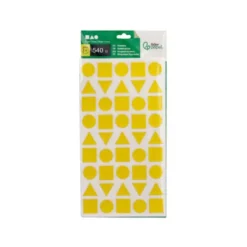 GOMETS LIDERPAPEL FIGURAS SURTIDAS BOLSA DE 12 HOJAS FIGURAS GEOMETRICAS MEDIANAS COLORES SURTIDOS