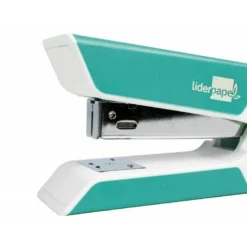 GRAPADORA LIDERPAPEL CON REGALO DE EXTRAEGRAPAS Y CAJA DE 1000 GRAPAS 22/6 24/6 CAPACIDAD 20H COLOR TURQUESA
