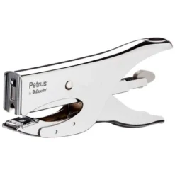 GRAPADORA PETRUS DE TENAZA 222 METALICA CROMADA CAPACIDAD DE GRAPADO 40 HOJAS USA GRAPAS 22/6-8 Y 24/6-8