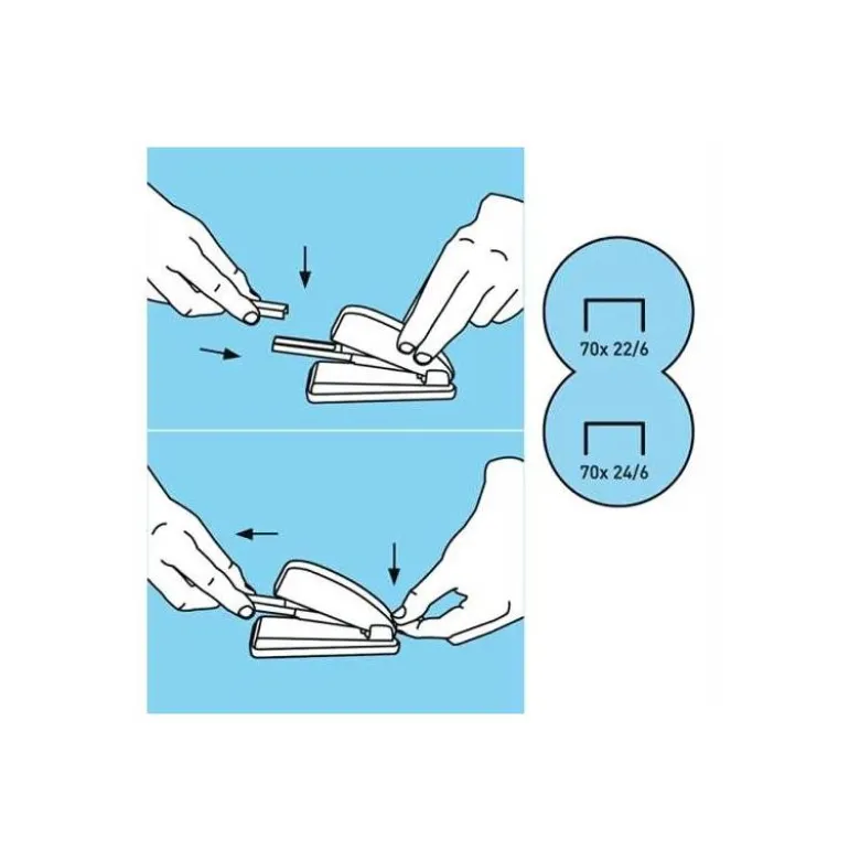 Grapadora Petrus 226 Retro color azul