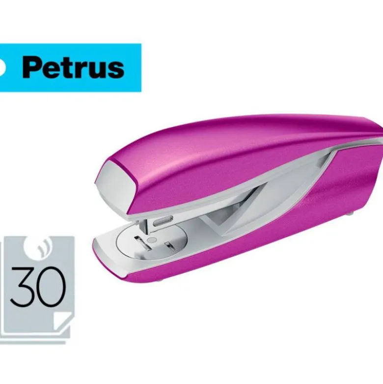 Grapadora Petrus Wow 635 Color Purpura 30 hojas