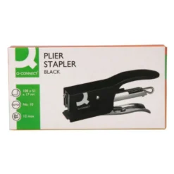 Grapadora Q-Connect KF22340 de tenaza color negro