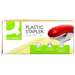 GRAPADORA Q-CONNECT KF14206 PLASTICO ABS ROJA CAPACIDAD 20 HOJAS