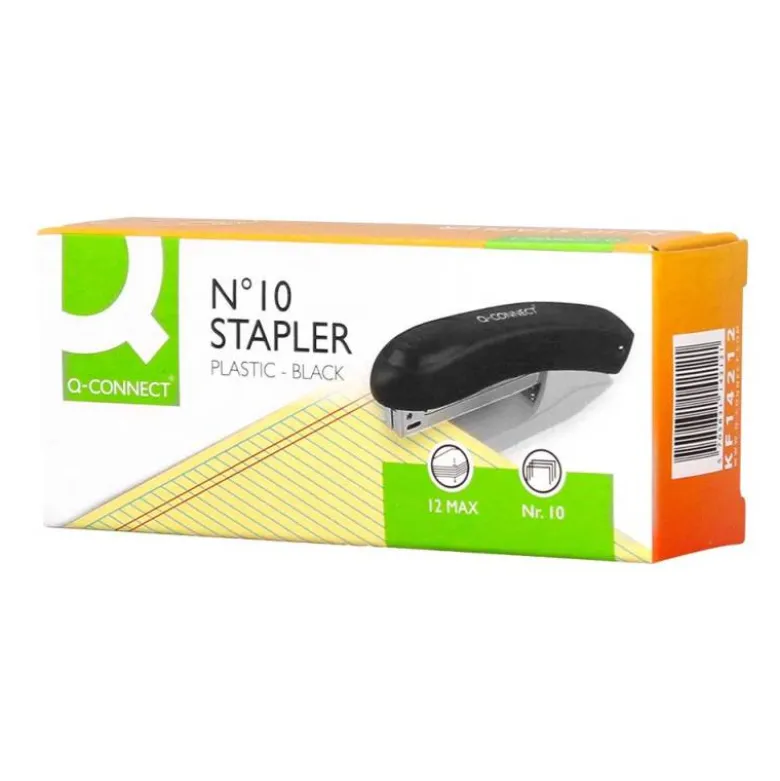 GRAPADORA Q-CONNECT KF14212 PLASTICO CAPACIDAD 10 HOJAS USA GRAPAS NUMERO 10