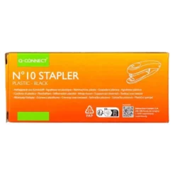 GRAPADORA Q-CONNECT KF14212 PLASTICO CAPACIDAD 10 HOJAS USA GRAPAS NUMERO 10