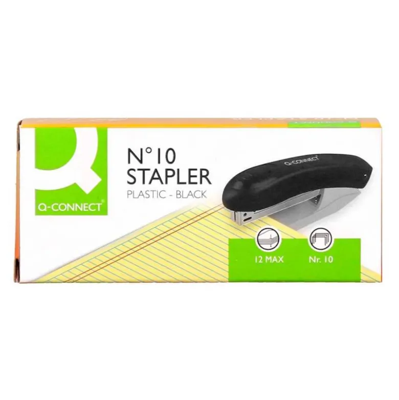 GRAPADORA Q-CONNECT KF14212 PLASTICO CAPACIDAD 10 HOJAS USA GRAPAS NUMERO 10
