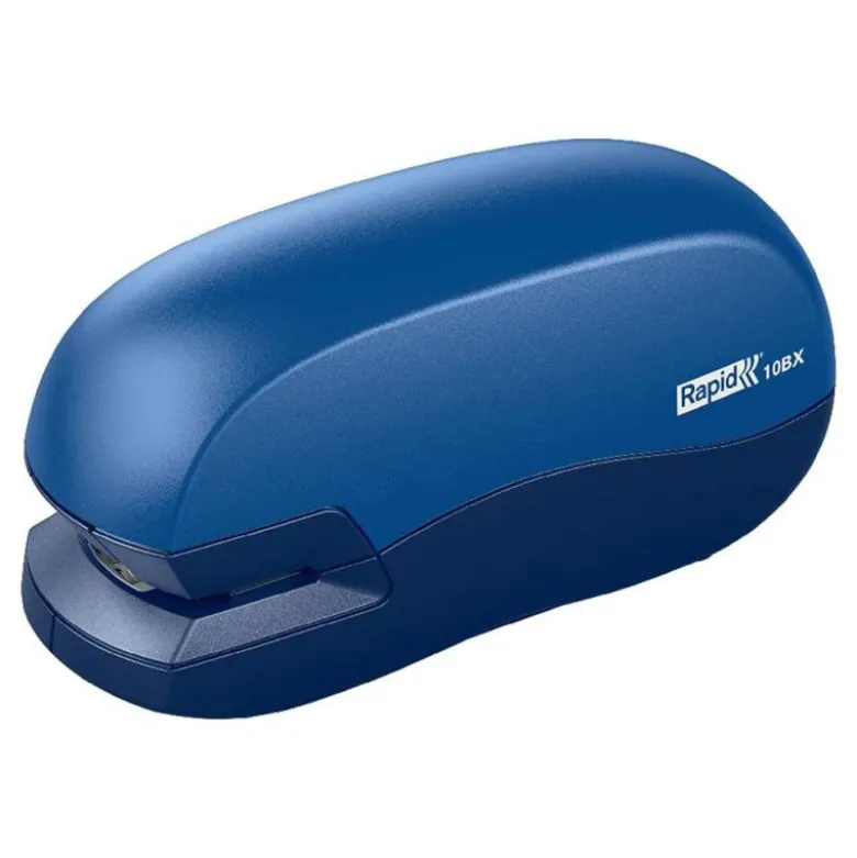 GRAPADORA RAPID CONTACTLESS 10BX PLASTICO CAPACIDAD DE GRAPADO 10 HOJAS USA GRAPAS 24/6 Y 26/6 COLOR AZUL