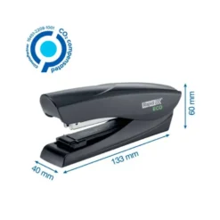 GRAPADORA RAPID FASHION ECO PLASTICO 100% RECICLADO CAPACIDAD 25 HOJAS USA GRAPAS 24/6 Y 26/6 COLOR NEGRO