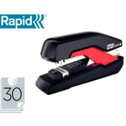 GRAPADORA RAPID SO30C PLASTICO NEGRO/ROJO CAPACIDAD 30 HOJAS USA GRAPAS OMNIPRESS 30