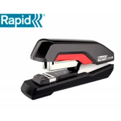 GRAPADORA RAPID SUPREME S50 PLASTICO CAPACIDAD DE GRAPADO 50 HOJAS USA GRAPAS 24/6-8+ Y 26/6-8+ COLOR NEGRO/ROJO