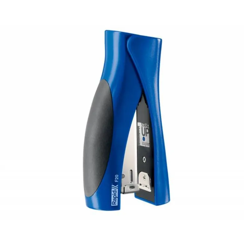 GRAPADORA RAPID VERTICAL ULTIMATE F20 PLASTICO CAPACIDAD DE GRAPADO 20 HOJAS USA GRAPAS 24/6 Y 26/6 COLOR AZUL