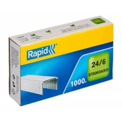 GRAPAS RAPID 24/6 MM GALVANIZADA CAJA DE 1000 UNIDADES