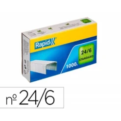 GRAPAS RAPID 24/6 MM GALVANIZADA CAJA DE 1000 UNIDADES