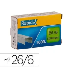 GRAPAS RAPID 26/6 MM GALVANIZADA CAJA DE 1000 UNIDADES