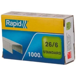 GRAPAS RAPID 26/6 MM GALVANIZADA CAJA DE 1000 UNIDADES