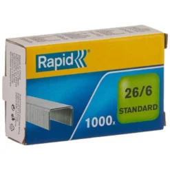 GRAPAS RAPID 26/6 MM GALVANIZADA CAJA DE 1000 UNIDADES