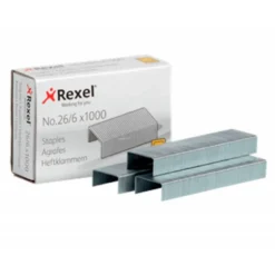 GRAPAS REXEL 26/6 MM GALVANIZADA CAJA DE 1000 UNIDADES
