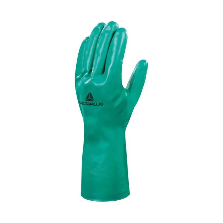 Guante DeltaPlus de Nitrilo flocado Algodon talla 9
