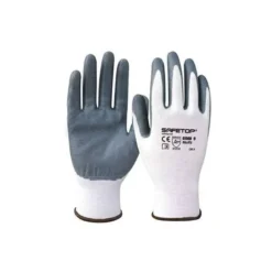 GUANTES DE NITRILO SAFETOP NITRI-FIT SINTETICO SOLIDO GRIS SIN COSTURA TALLA 9