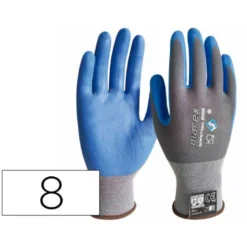 GUANTES DE NITRILO SAFETOP BIATEX ALIMENTARIO Y ANTICALORICO COLOR AZUL TALLA 8