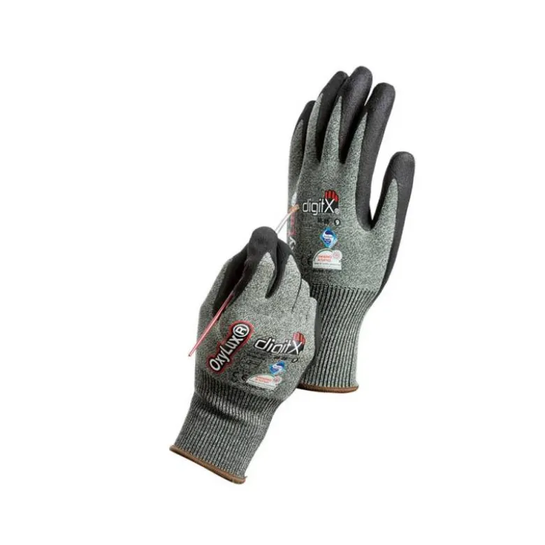 GUANTES DE NITRILO Y NYLON SAFETOP OXYLUX SATINADO TALLA 10