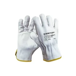 GUANTES DE PIEL SAFETOP ABA STANDARD EN388 100 C COLOR BLANCO TALLA 10