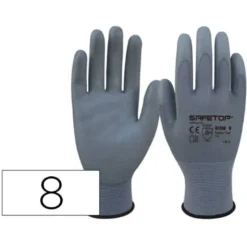 GUANTES DE POLIURETANO SAFETOP FEATHER TASK SINTETICO TALLA 8